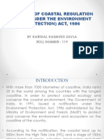 Concept of Coastal Regulation Zones Under The Environment (Protection) Act, 1986