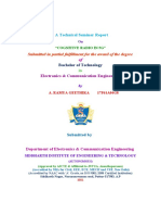 Technical Seminar Report on Cognitive Radio in 5G