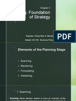 Planning: Foundation of Strategy: Reporter: Chiara Mari S. Manalo Subject: BA 108 - Business Policy