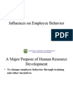 Influences On Employee Behavior: Department of Business and Management Universiti Brunei Darussalam