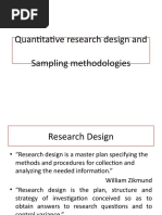 Quantitative Research Design and Sampling Methods