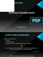 Technical Considerations: Prof - Ssa Laura Liucci