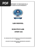 Robotics LAB MANUAL MAE