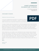 Green and White Welcome Letter To Students School Letters