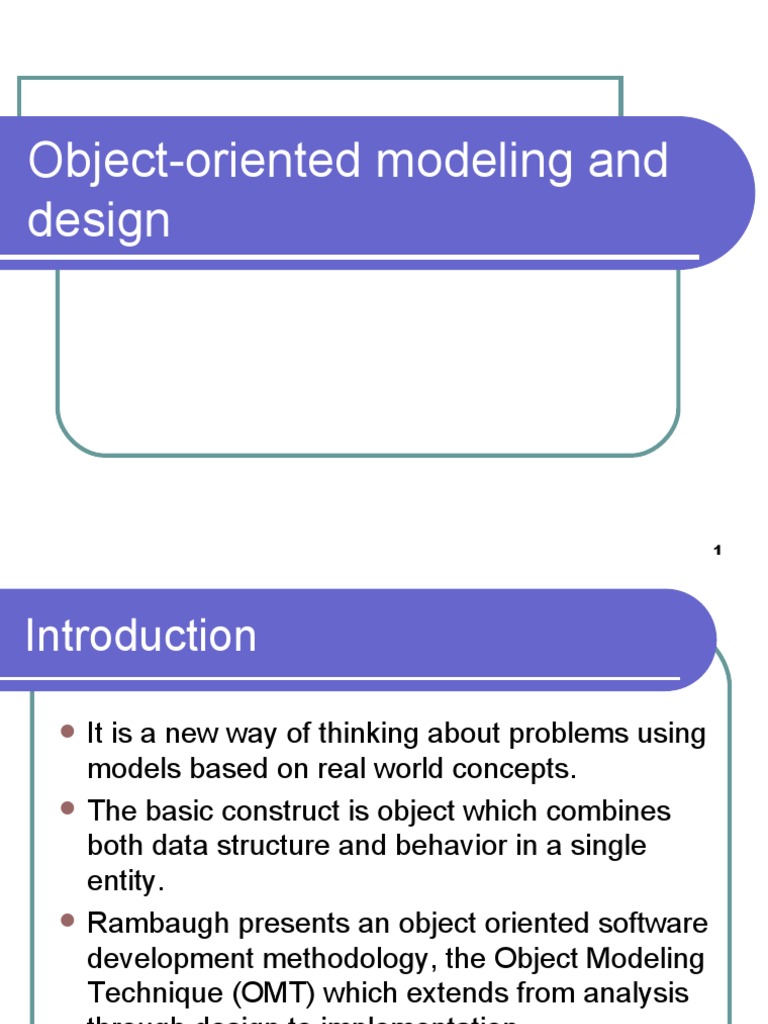 Unit I-Introduction of Object Oriented Modeling | PDF | Class (Computer ...
