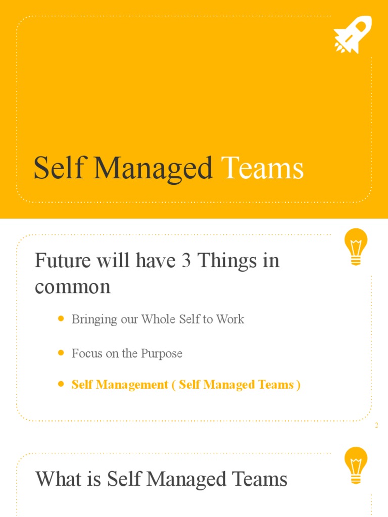 Benefits of Self Managed Teams | PDF