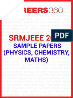 SRMJEEE2021 SAMPLE PAPERS FOR PHYSICS, CHEMISTRY AND MATHS