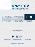 Tabela de Investimento MBA 10%