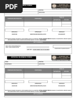 Official Business Form: Itinerary/Destination Purpose (S) Time of Departure Return