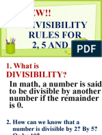 DIVISIBILITY RULES FOR 3, 6, and 9