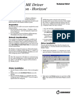 Windows ME Driver Installation - Horizon: Technical Brief