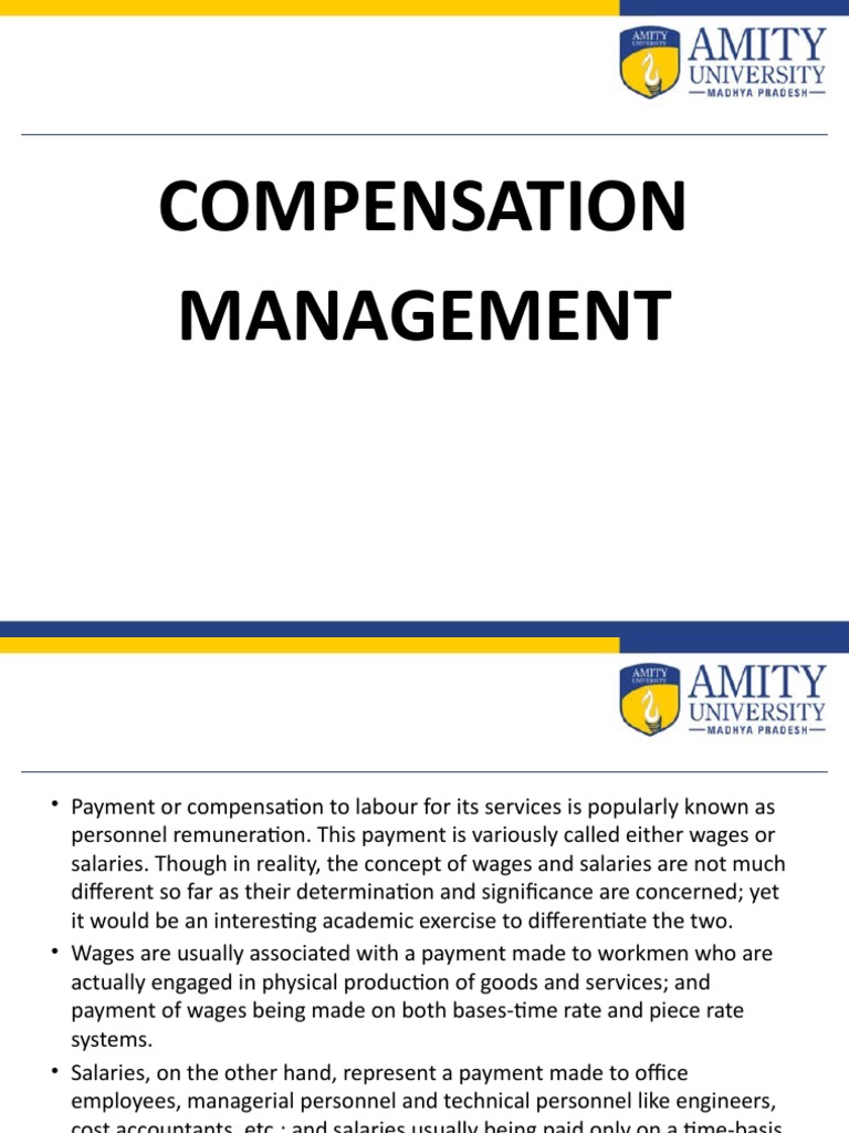 Compensation Management (Notes) | PDF