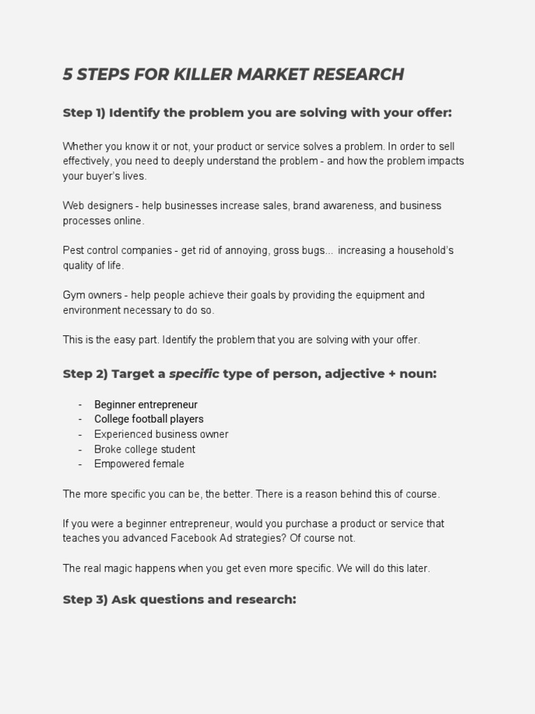 5 Steps for Effective Market Research | PDF | Social Media | Popular ...
