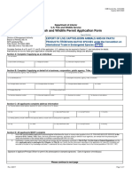 Federal Fish and Wildlife Permit Application Form