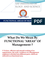 Madhav Institute of Technology and Science: Functional Areas of Management