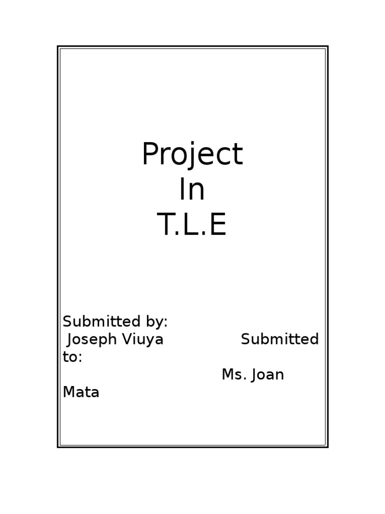 Project in Tle | PDF