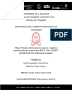 Trabajos Eléctricamente Seguros en Plantas Geotérmicas para Tensiones de 480,4,160 y 13,800 V Considerando Todo El Personal Expuesto