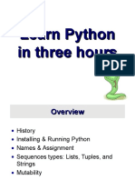 Learn Python in Three Hours