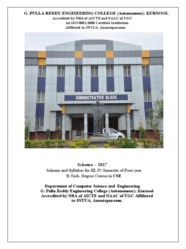 B.Tech CSE Syllabus for III-IV Semesters | PDF | Statistics | Databases