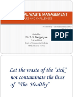 Bio-Medical Waste Management: Issues and Challenges