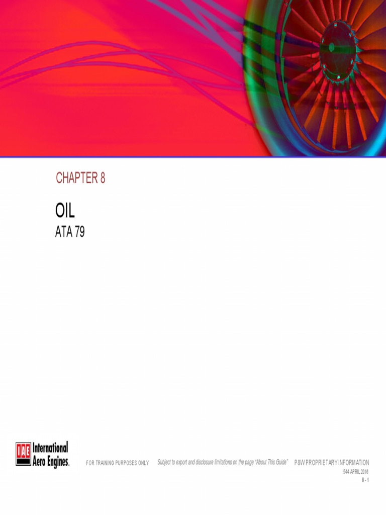 V2500 Line and Base Maintenance Oil: For Training Purposes Only For ...