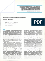 Garbee, W. H., Zucker, S. B., & Selby, G. R. (1980) - Perceived Sources of Stress Among Dental Students. The Journal of The American Dental