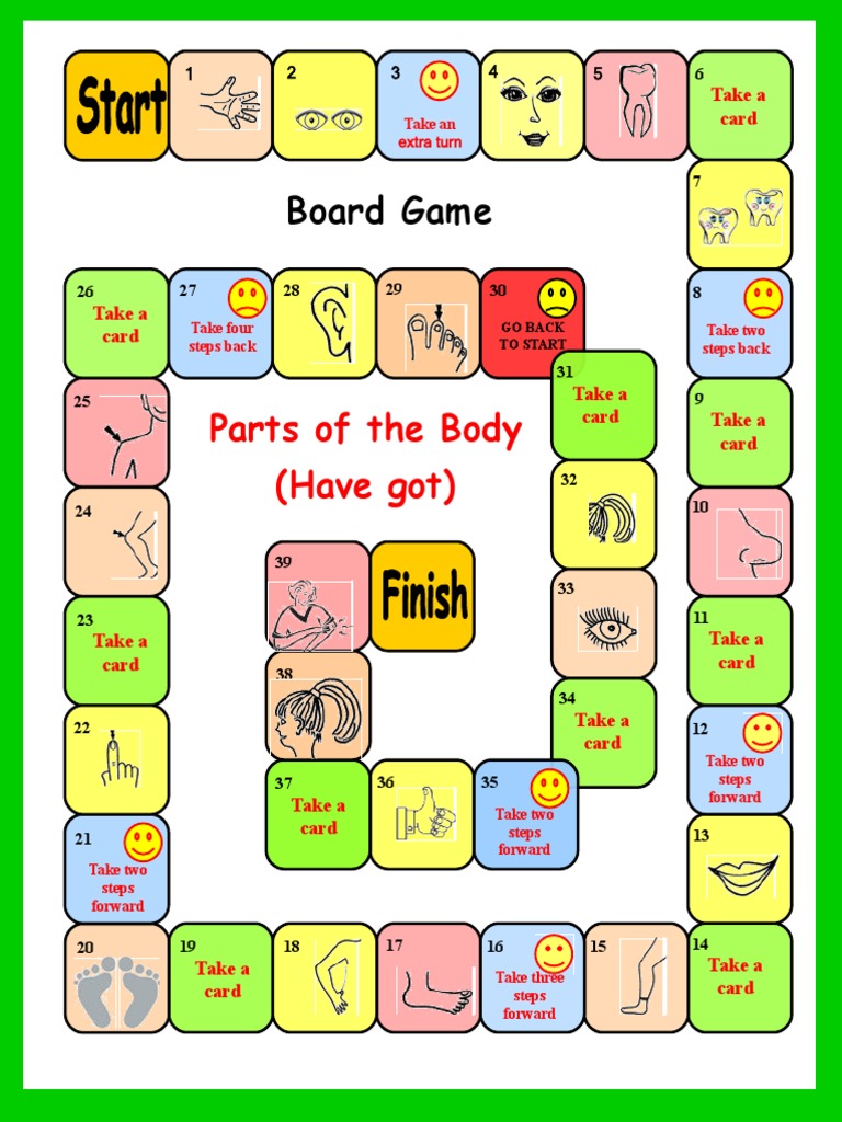 Board Game Parts of The Body (Have Got) PDF Human Anatomy Leisure