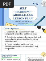 Self Learning Module and Lesson Plan: Larry Mar B. Bautista