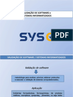 Validação de software e sistemas informatizados
