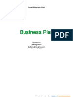 Copy of Chiropractic Business Plan Template