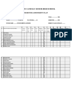 Nyinahin Catholic Senior High School: Semester Assessment Plan