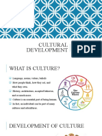 Cultural Development: Presented By: Abdul Rehman 2018-Uam-1125