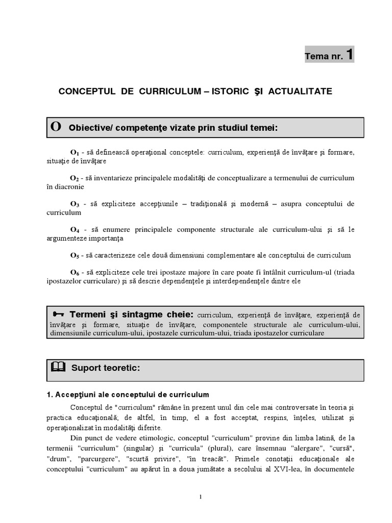 Curriculum Concept | PDF