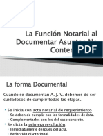 La Función Notarial al Documentar Asuntos No Contenciosos