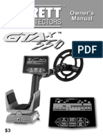 Garrett GTAx 550 Metal Detector Manual