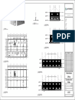 Architectural plans and elevations for 3-level building