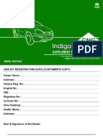 Tata Indigo ECS CNG Owner's Manual & Service Book