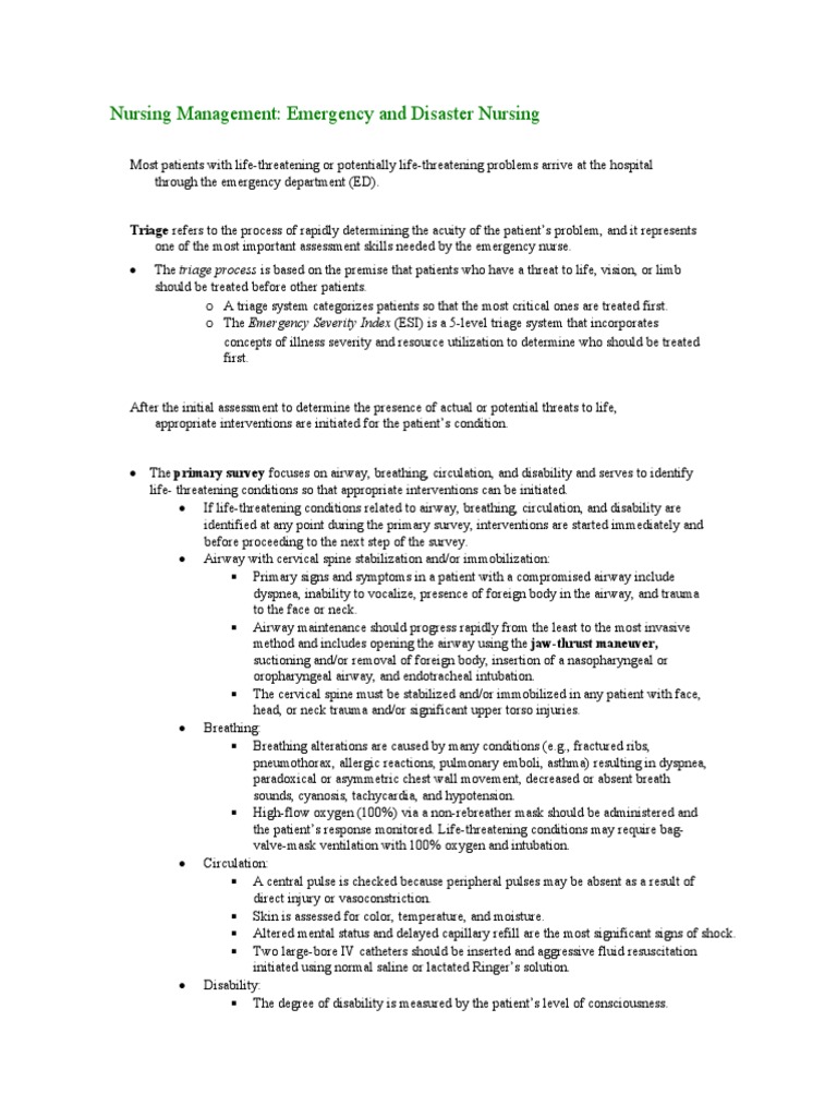 Presentation On Emergency and Disaster Nursing | PDF | Hypothermia ...