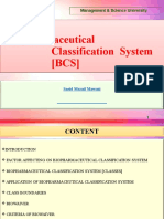 Classification of Biopharmaceutics System