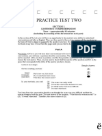 Practice Test Two: Section 1 Listening Comprehension