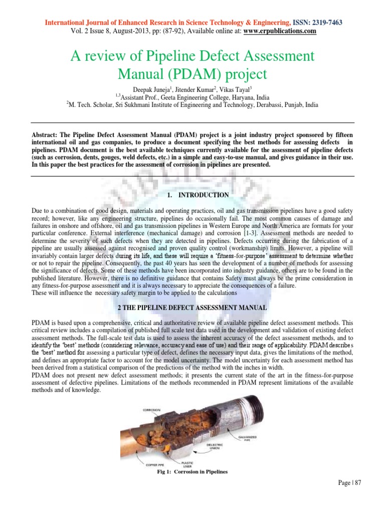 Overview of Pipeline Defect Assessment | PDF | Corrosion | Fracture