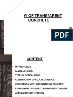Study of Transparent Concrete: BY: Praful N K 2GI12CSE12 Mtech 2 SEM