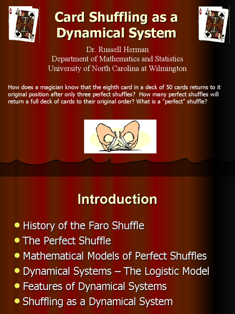 Card Shuffling As A Dynamical System PDF Mathematics Card Games