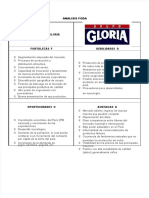 Análisis FODA de Grupo Gloria