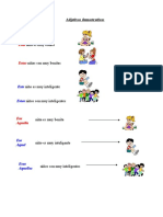 Adjetivos Demostrativos.