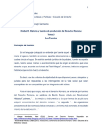 Las fuentes del Derecho Romano según sus orígenes y clasificaciones