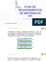 CLASE 13. Plan de Requerimiento de Materiales MRP