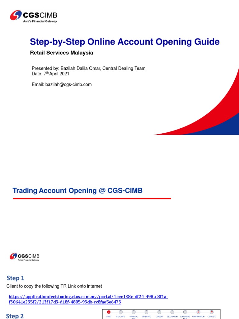CIMB Online Account Opening Steps | PDF | Cyberspace | Computing