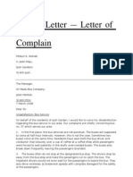 Format Letter-Letter of Complain