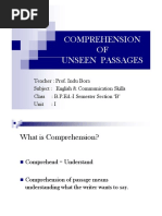 DR Indu Bora Notes On Comprehension of Unseen Passages